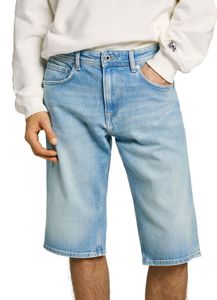 Pepe Jeans Herren Jeans Short STRAIGHT SHORT CASH Mid Waist Regular Fit - Blau