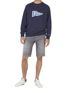 Pepe Jeans Herren Jeans Short SLIM GYMDIGO SHORT TRACK - Slim Fit - Blau Grau