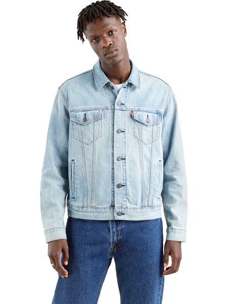 Levi's® Herren Jeansjacke The Trucker Jacket - Regular Fit - Blau Schwarz