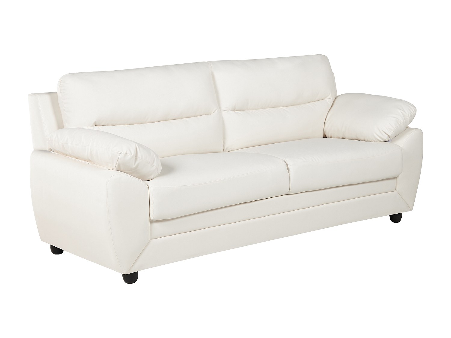 Couchgarnitur 3+2 - Kunstleder - Weiß - MANOA