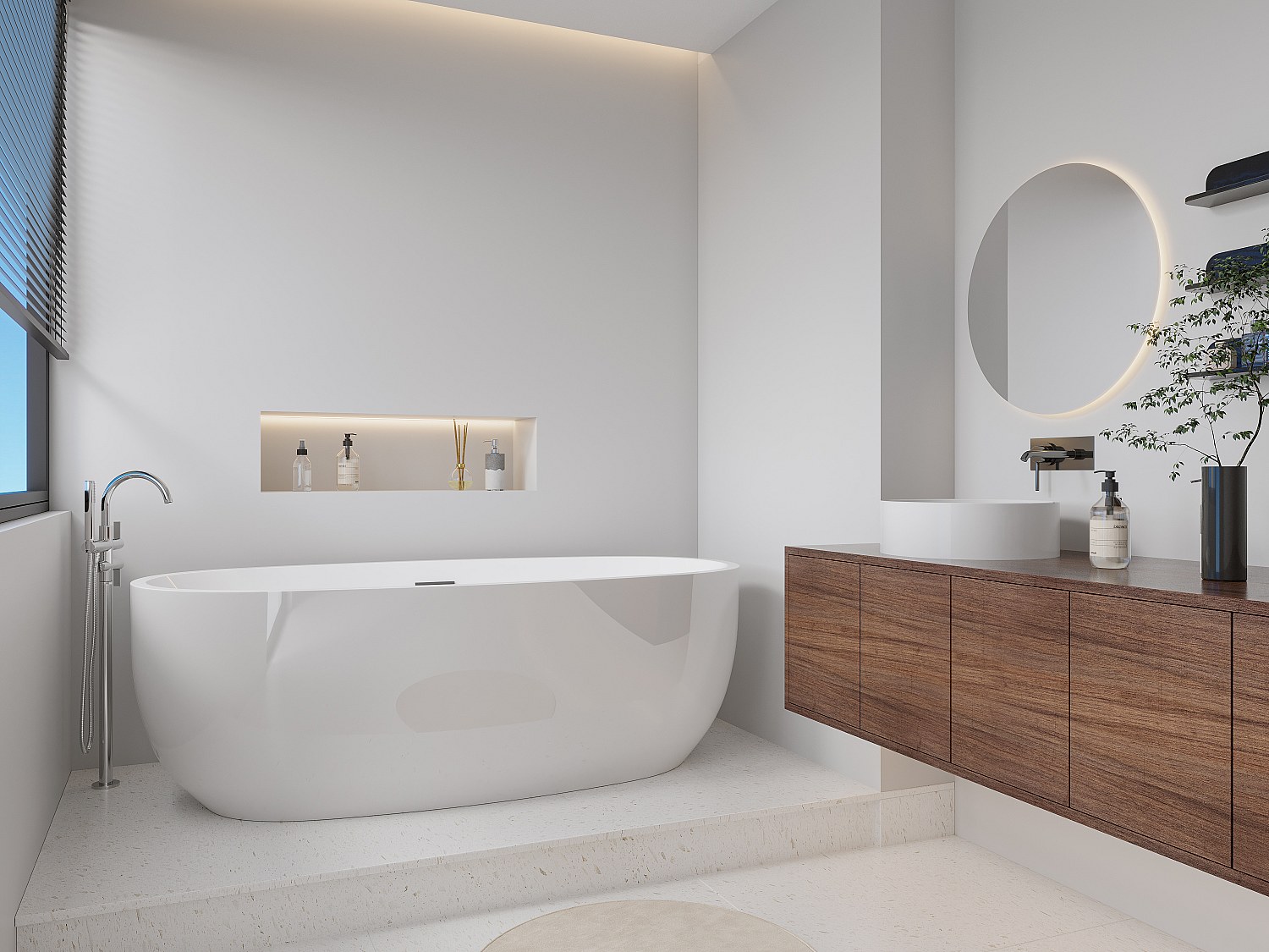 Freistehende Badewanne 170 x 80 x 58 cm Acryl Weiß 238 L NICA