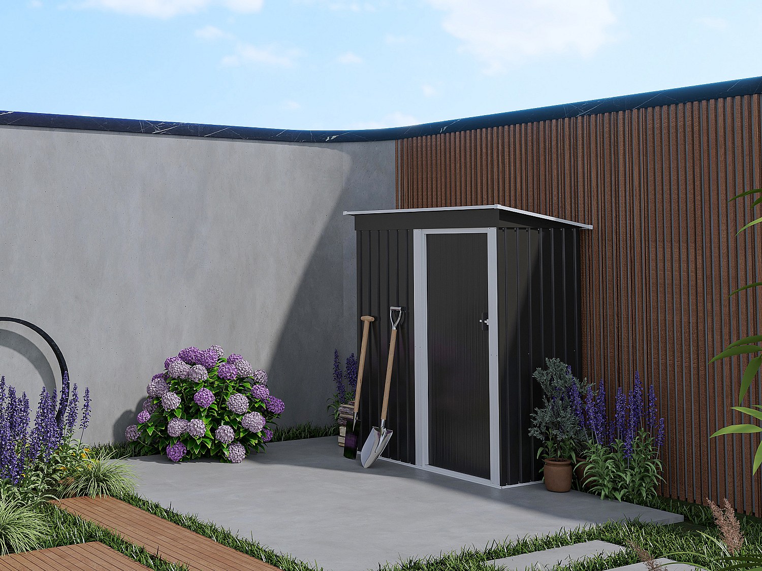Gerätehaus Gartenhaus - Stahl - 1,1m² - BIRON