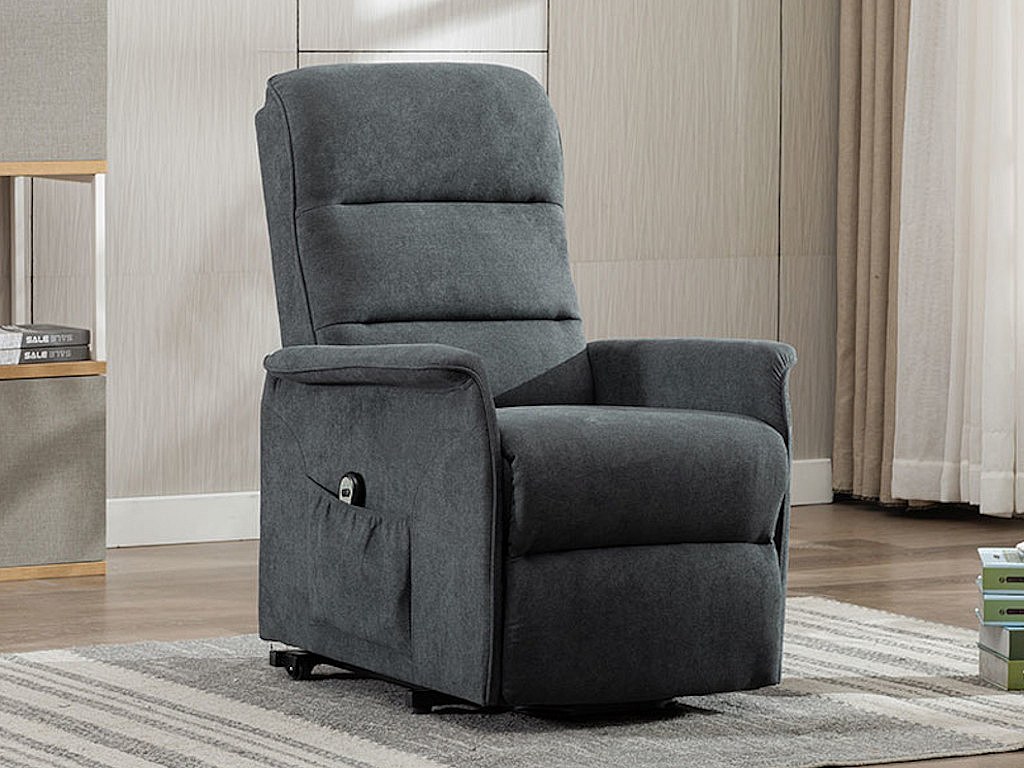 Relaxsessel Fernsehsessel elektrisch - Stoff - Anthrazit - CAPUCINE