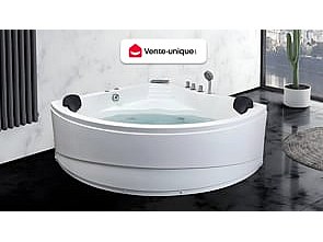 Whirlpool Eckwanne - 2 Personen - 350 L - 150 x 150 x 60 cm - AGLENA