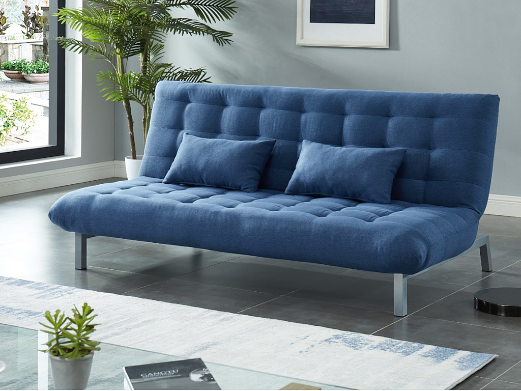 Schlafsofa Klappsofa 3-Sitzer - Stoff - Blau - HORNET