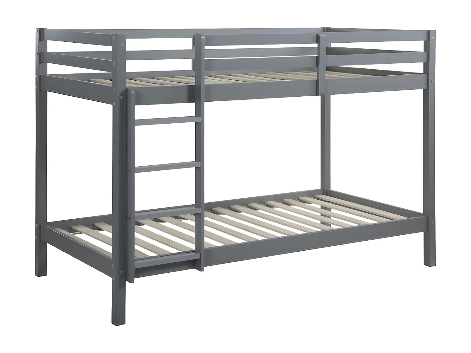 Etagenbett - 2x 90 x 190 cm - Kiefer massiv - Grau - ANICET II