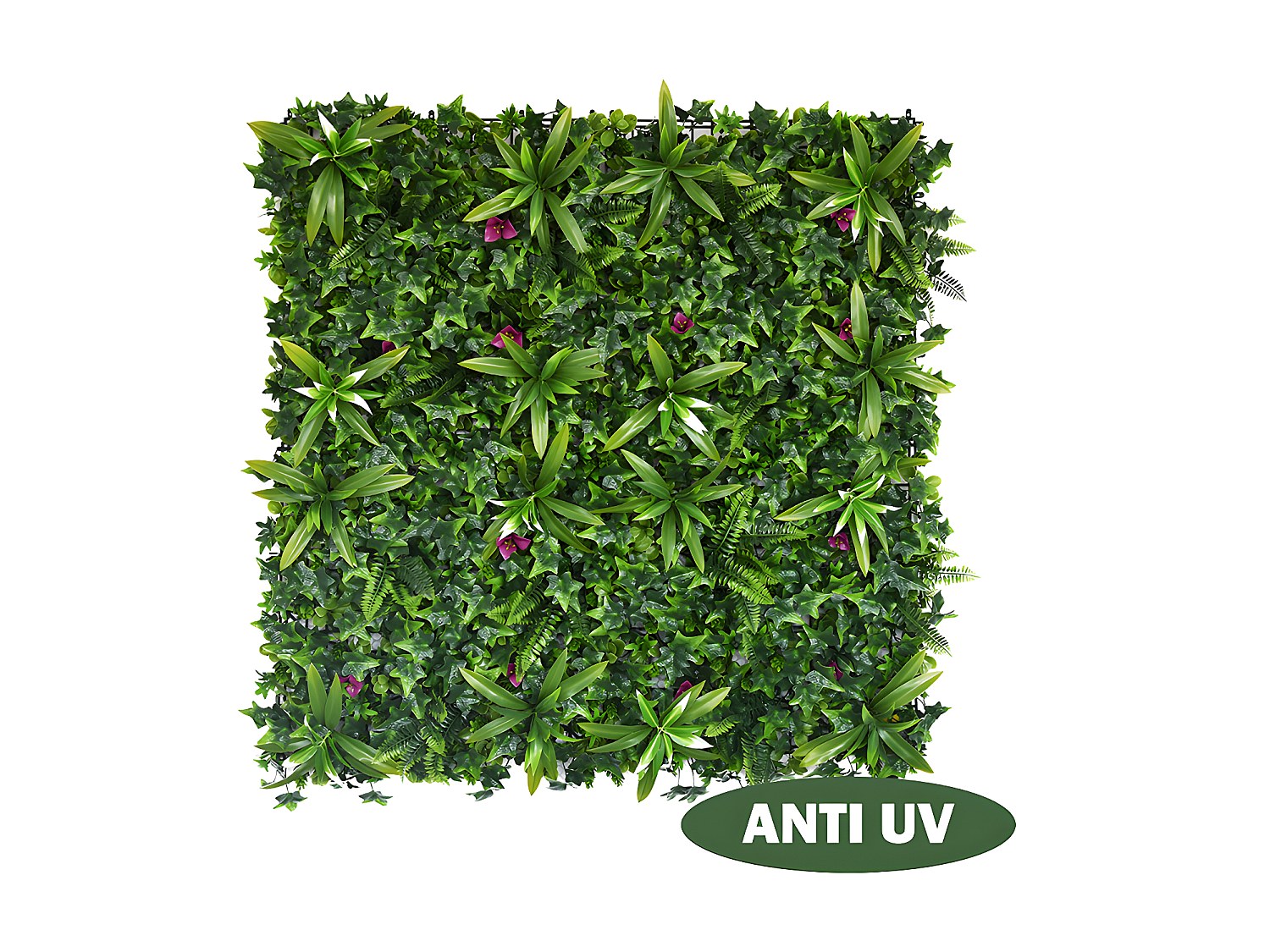 Wandpaneel aus Kunstpflanzen - 1 Pack: 1 m² - Grün - IKAZ