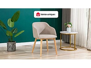 Stühle 2er-Set - Stoff - Beige - JELISA