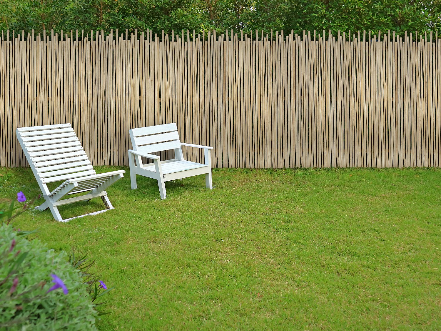 Sichtschutz - 100 x 120 cm - Teakholz - Naturfarben - EDANA