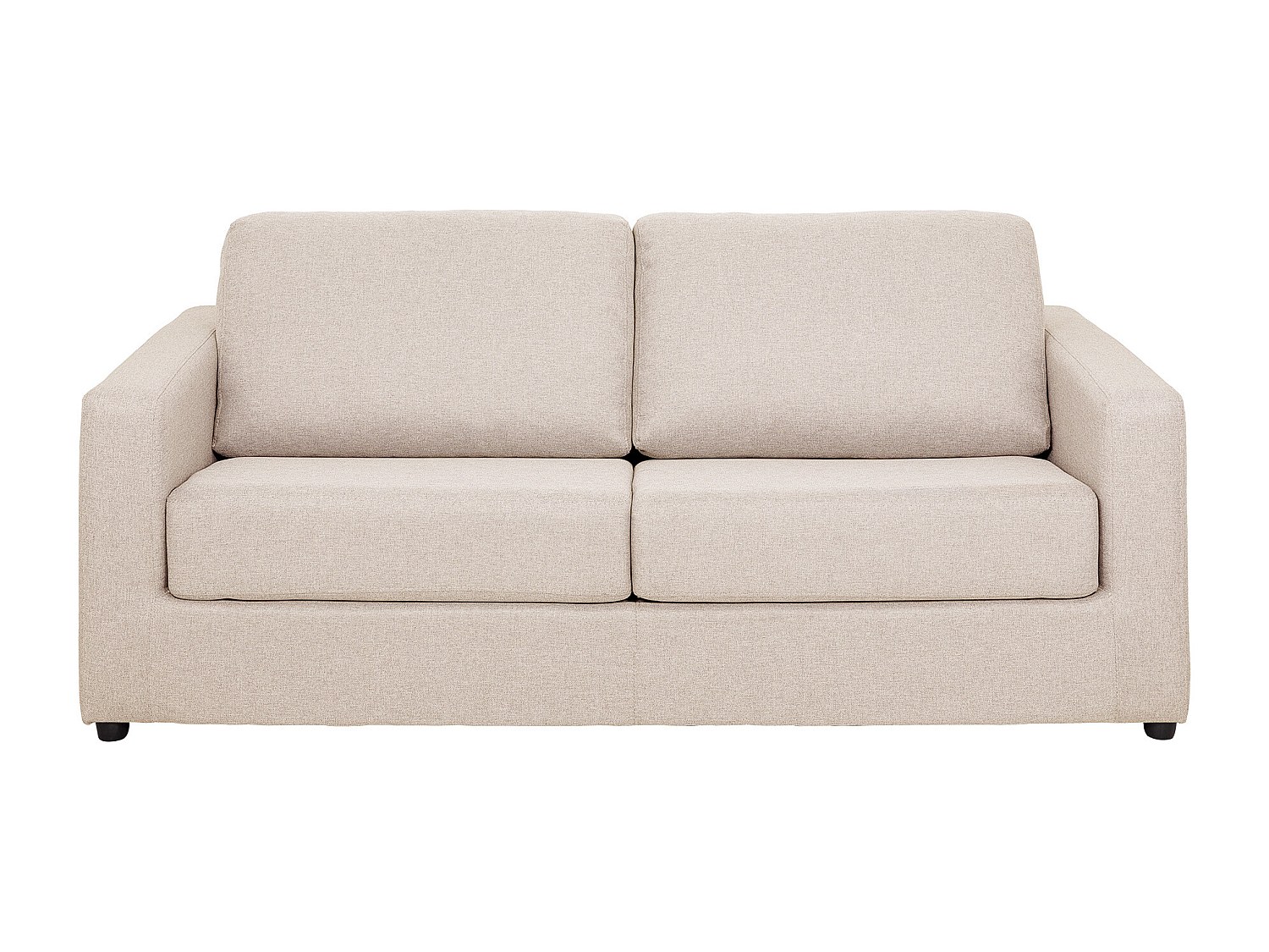 Schlafsofa mit Matratze 3-Sitzer - Stoff - Beige - Liegefläche 140 cm - Matratze 14 cm - DONETO
