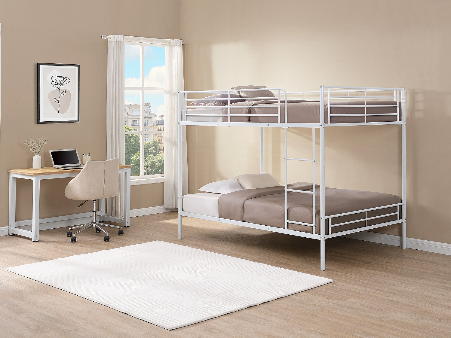 Etagenbett - 2 x 120 x 190 cm - Weiß - DUOTIS II