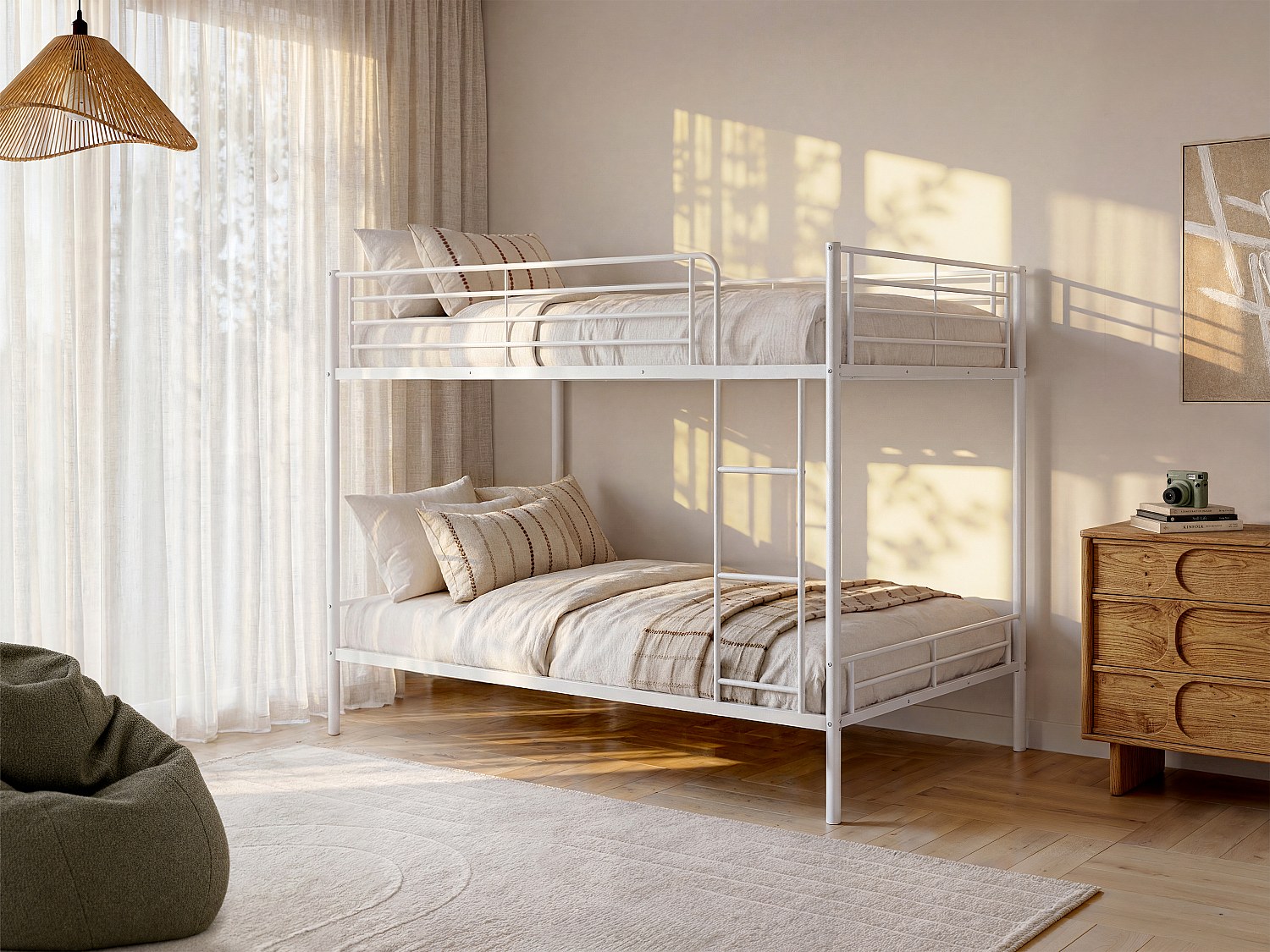Etagenbett - 2 x 120 x 190 cm - Weiß - DUOTIS II