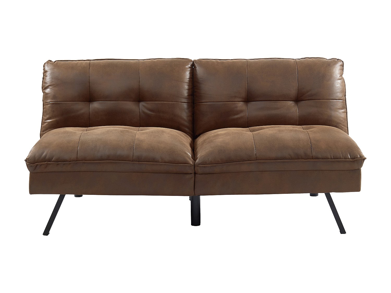 Schlafsofa Klappsofa 3-Sitzer - Stoff - Braun - PEGULA