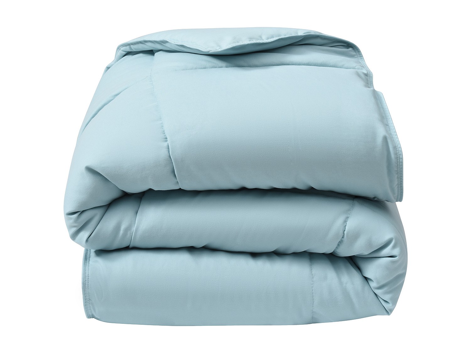 Leichte Bettdecke für 2 Personen - 240 x 260 cm - 180 g/m² - Sojafaser - Pfirsichhaut-Feeling - Blau - THERMO CONTROL