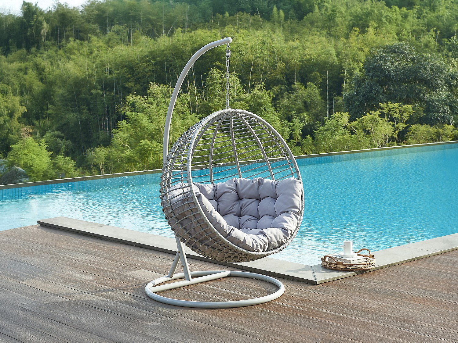 Hängesessel - Polyrattan - Grau - BONTOC von MYLIA