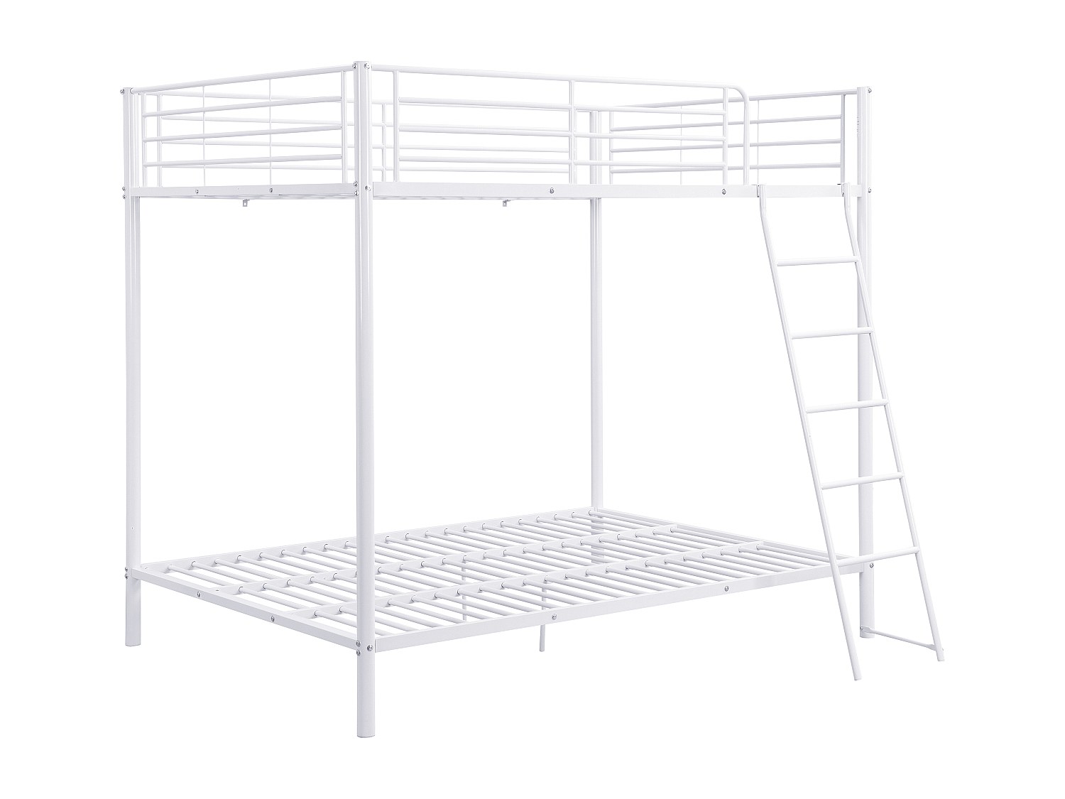 Etagenbett - 2 x 140 x 190 cm - Metall - Weiß - GEMINI II