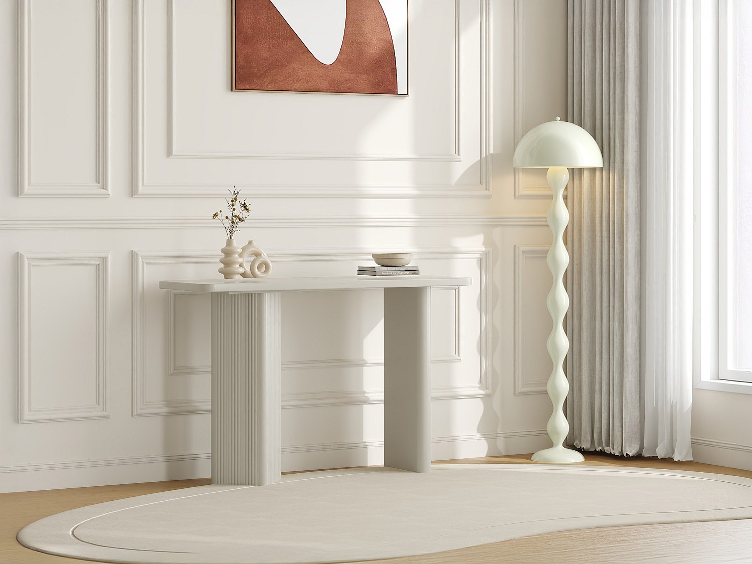Konsole aus MDF - Beige - KAVELINE