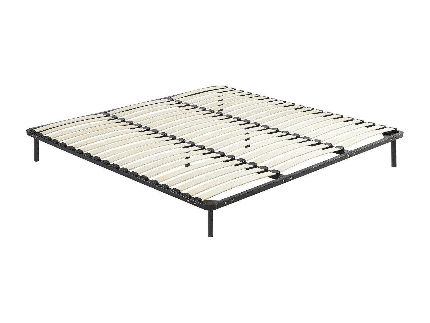 Lattenrost - mit Füßen - 200 x 200 cm - 3 x 19 Latten - Schwarz - KALISTA von YSMÉE
