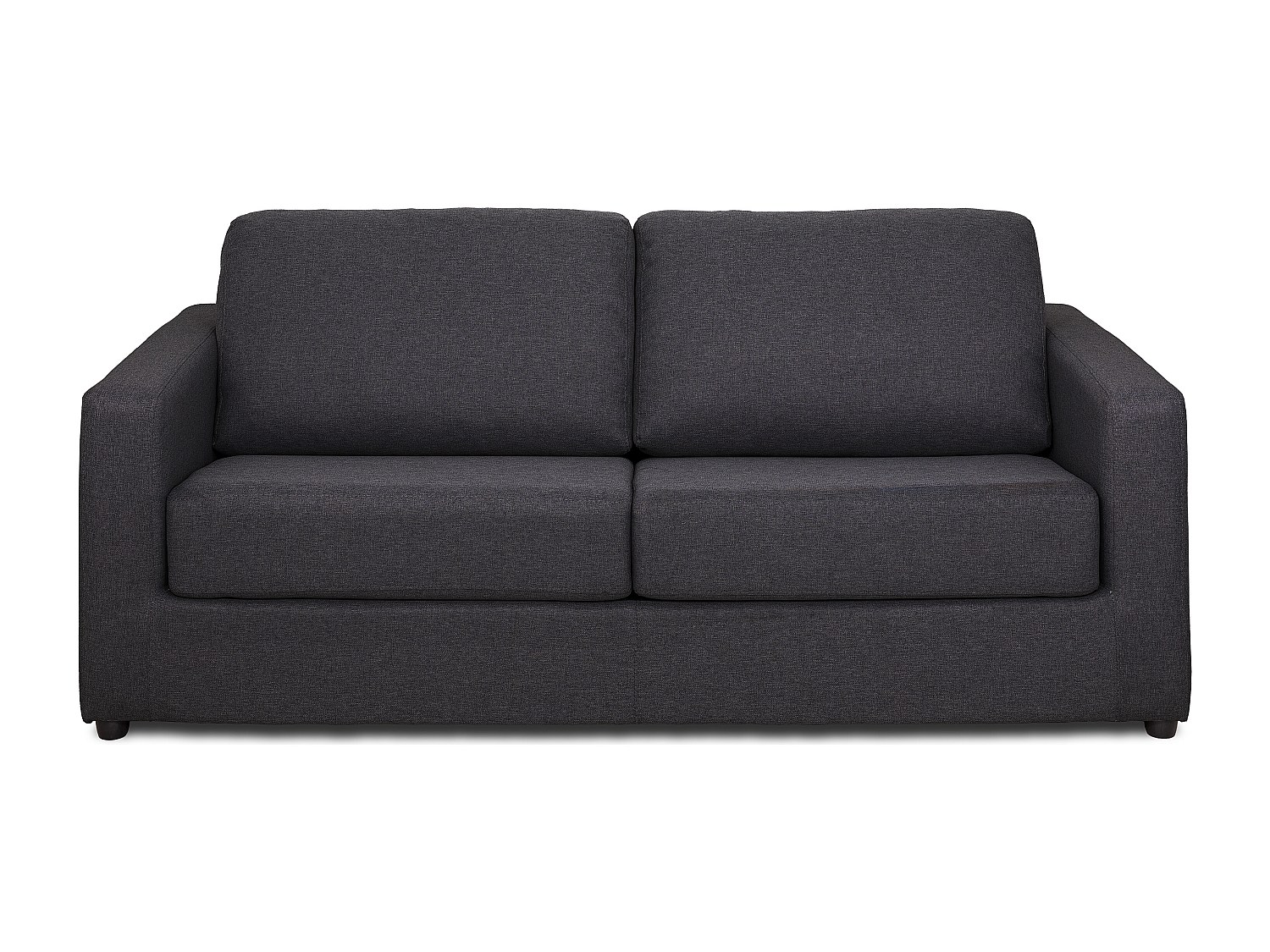 Schlafsofa mit Matratze 3-Sitzer - Stoff - Anthrazit - Liegefläche 140 cm - Matratze 14 cm - DONETO
