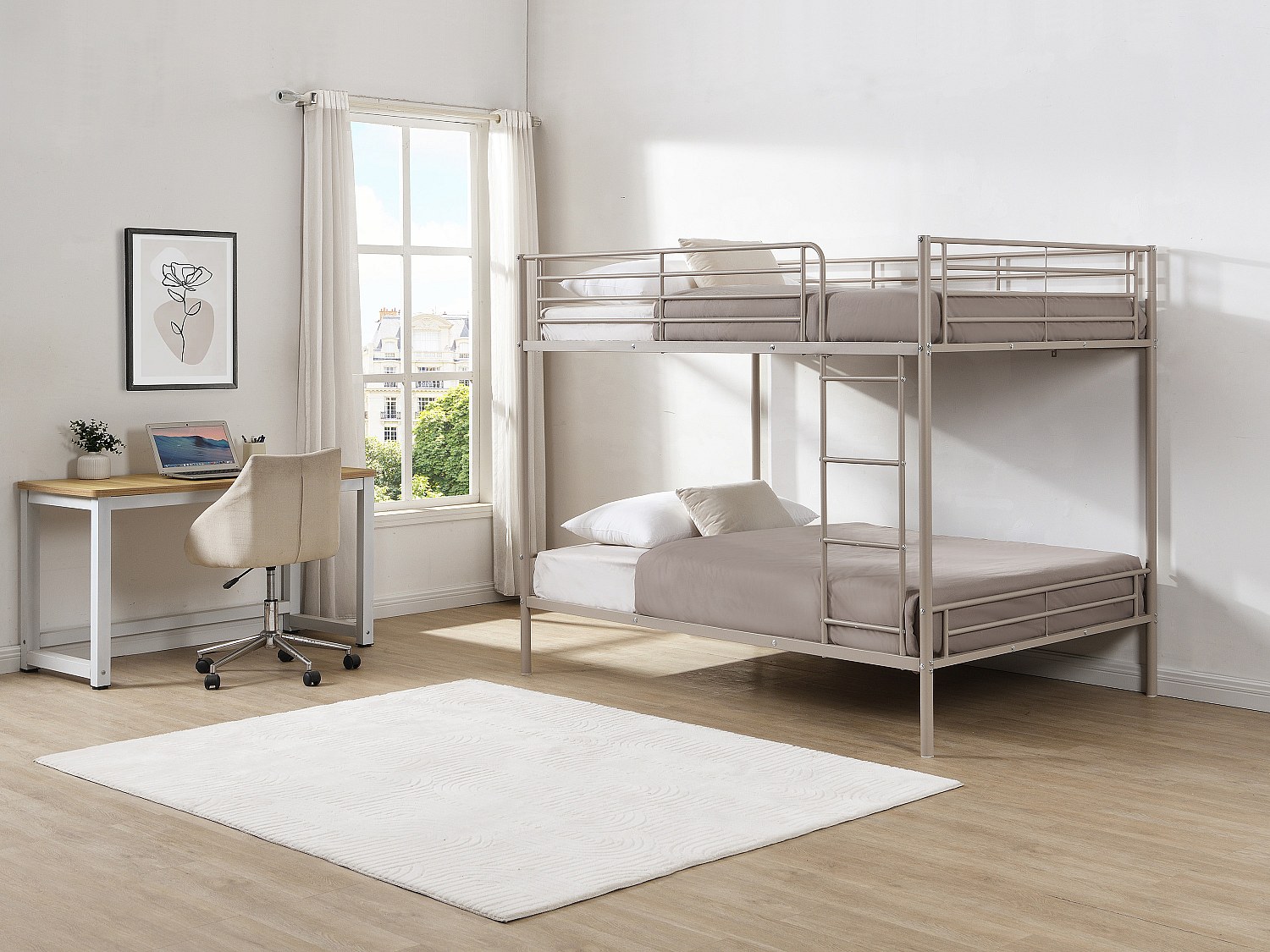 Etagenbett - 2 x 120 x 190 cm - Beige - DUOTIS II