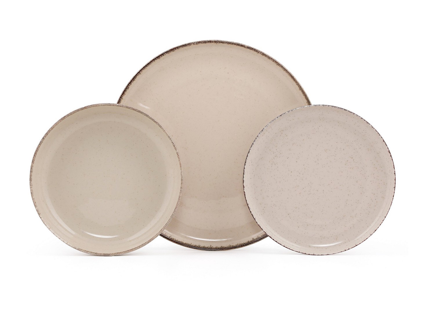 Geschirr-Set 18-teilig - Porzellan - Cremefarben - SANCHA