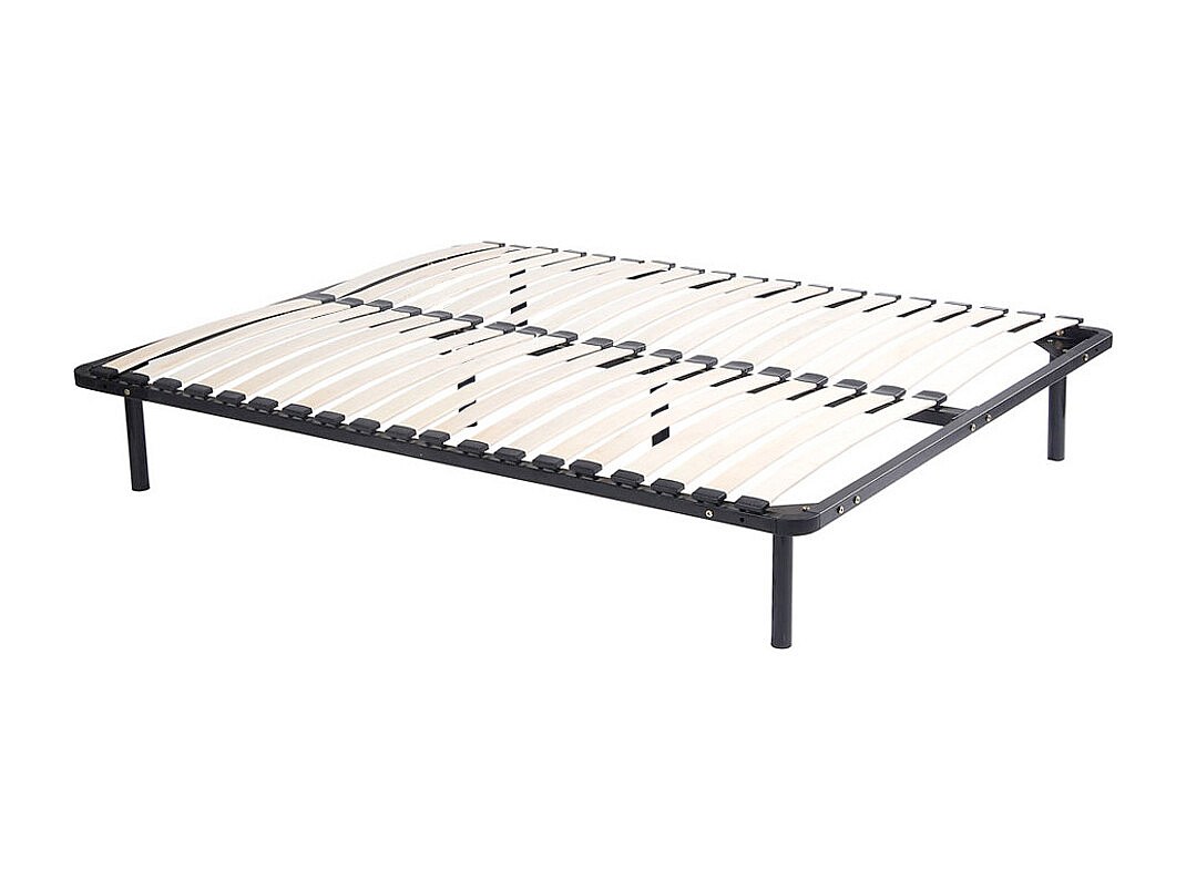 Lattenrost - mit Füßen - 140 x 200cm - 2x 19 Latten - Schwarz - KALISTA von YSMEE
