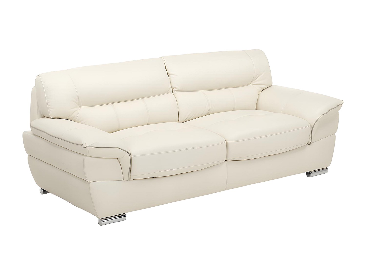 Couchgarnitur Leder 3+1 - Elfenbein - THIBAULT