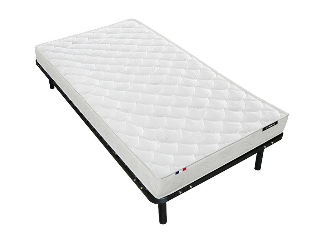 Matratzen-Lattenrost-Set - 90 x 200 cm - Schaumstoffmatratze - Stärke 15 cm - ZEUS von YSMÉE