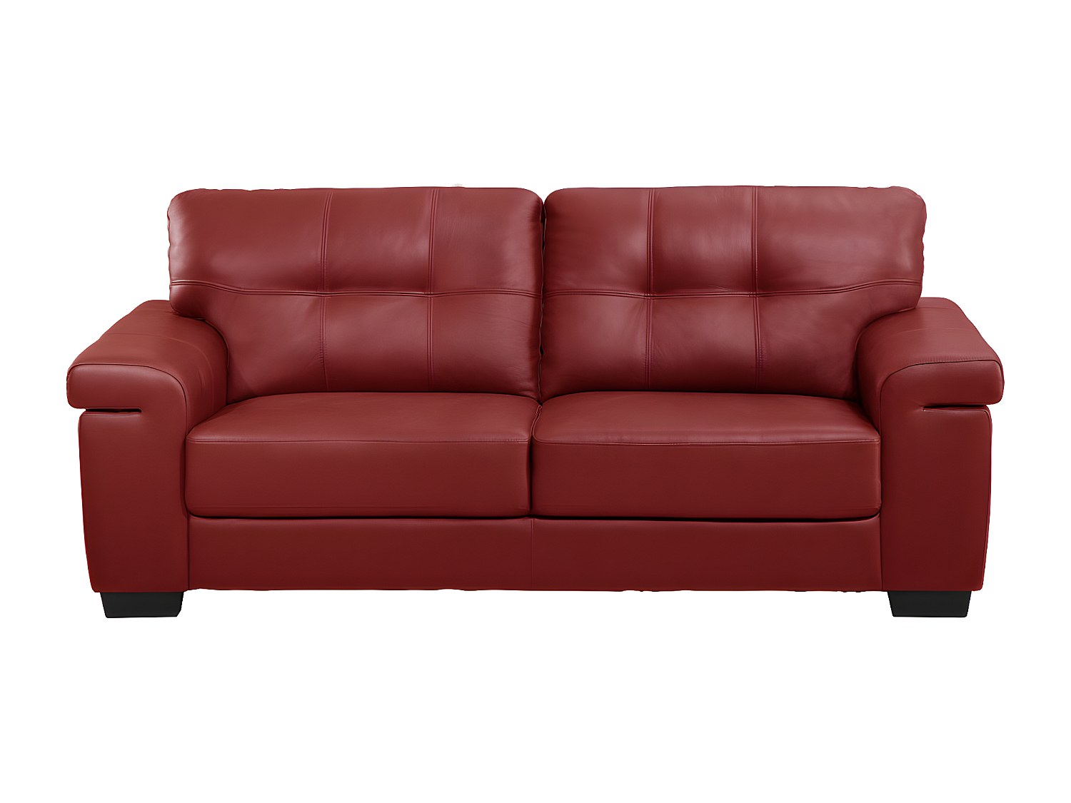 Couchgarnitur Leder 3+2 - Rot - HAZEL