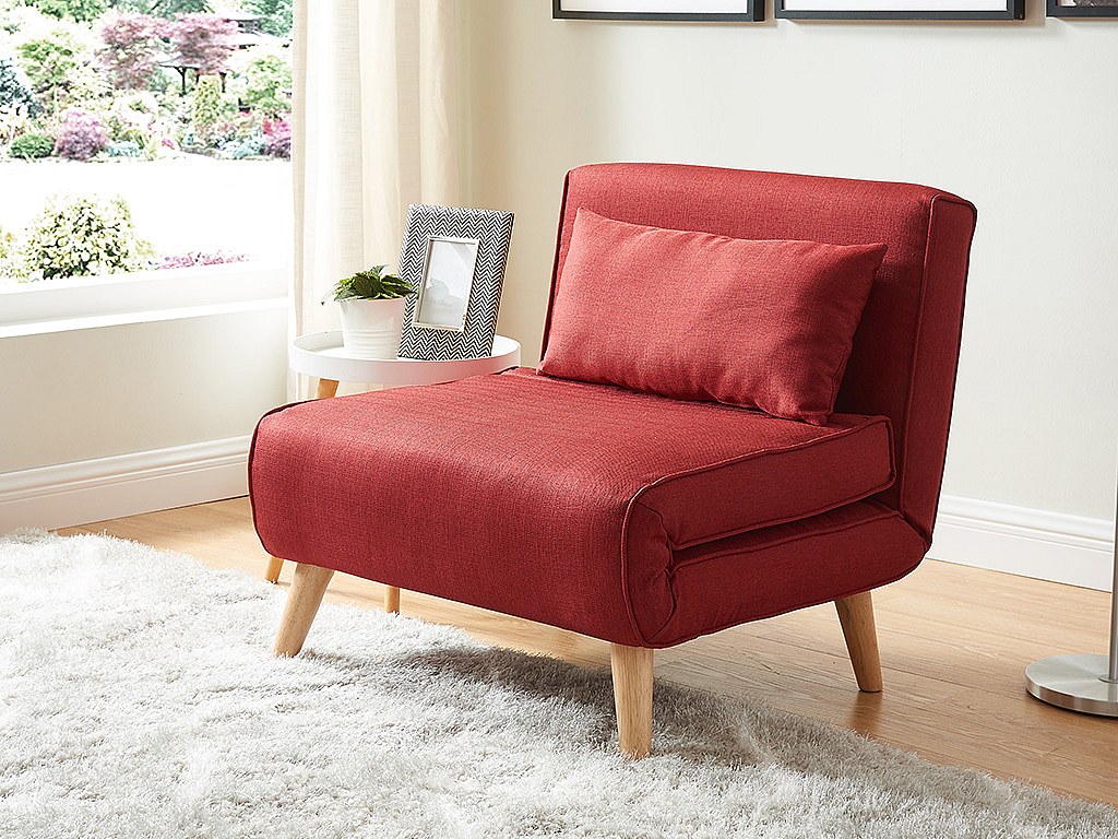 Futonsessel - Stoff - Rot - POSIO
