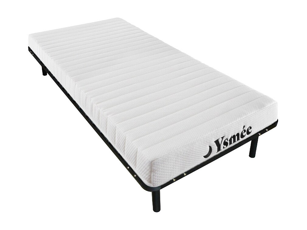 Matratzen-Lattenrost-Set - 90 x 200 cm - Kaltschaummatratze - 7 Zonen - Stärke 12 cm - STELO von YSMÉE