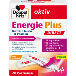 Energie Plus Koffein + Taurin + B-Vitamine Direct (20 Portionsbeutel)