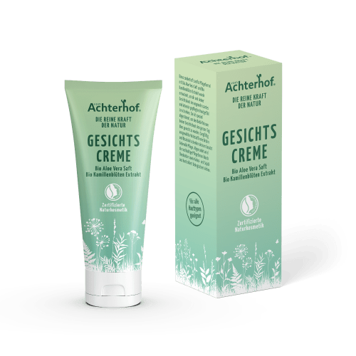 Gesichtscreme mit Bio Aloe Vera Saft und Bio Kamillenblütenextrakt (50ml)