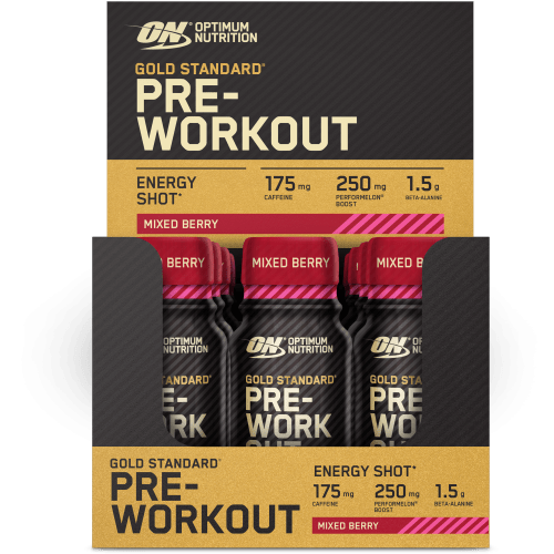 Gold Standard Pre Workout SHOT - 12x60ml - Mixed Berry