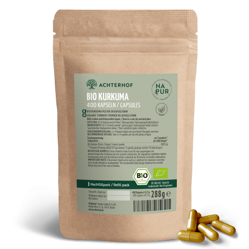 Bio Kurkuma Kapseln Nachfüllpack (400 Kapseln)