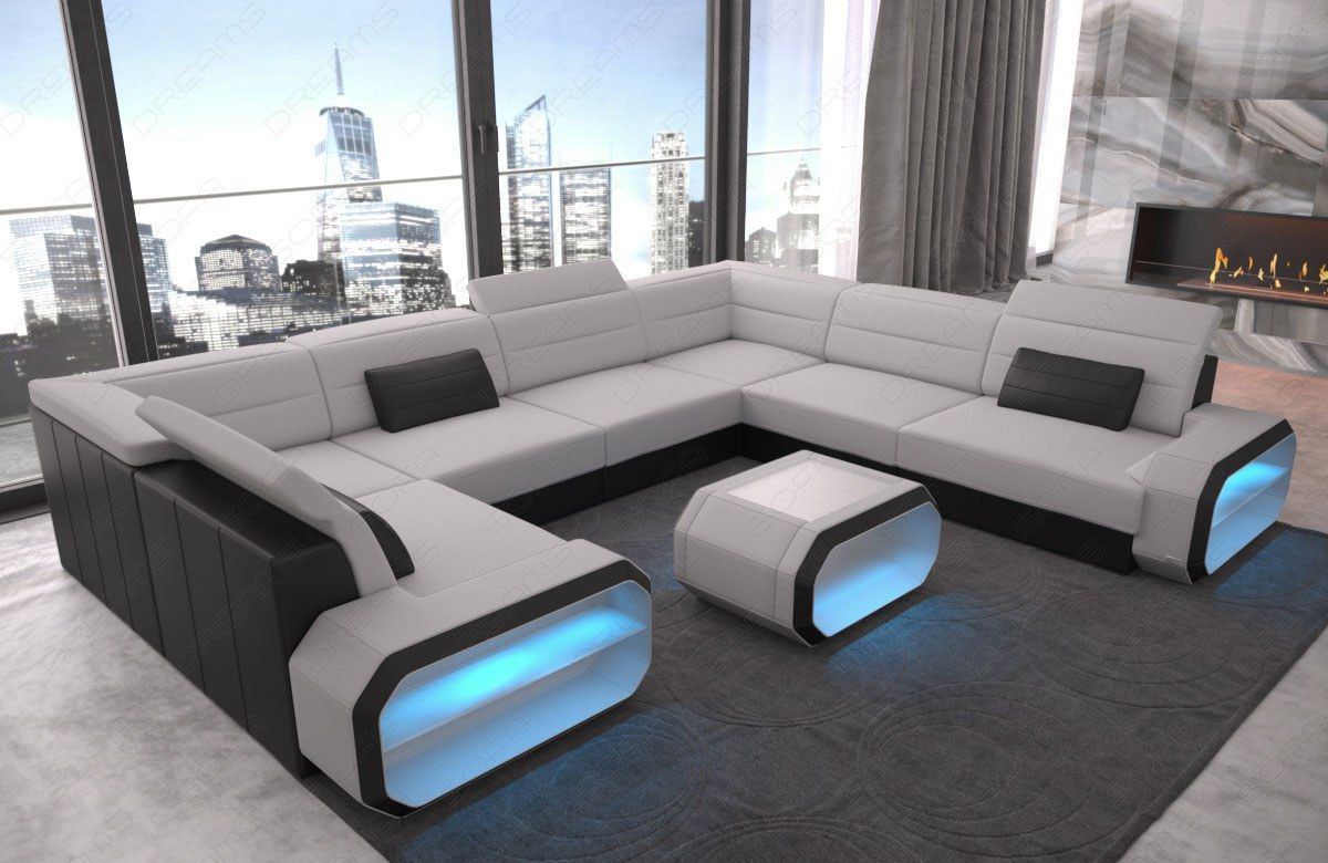 Stoff-Wohnlandschaft Verona U-Form Mini