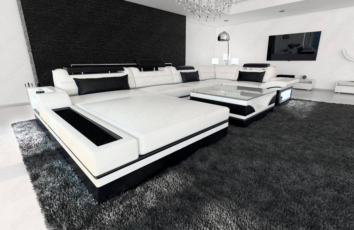 Mini Luxus-Wohnlandschaft Mezzo mit LED-Beleuchtung