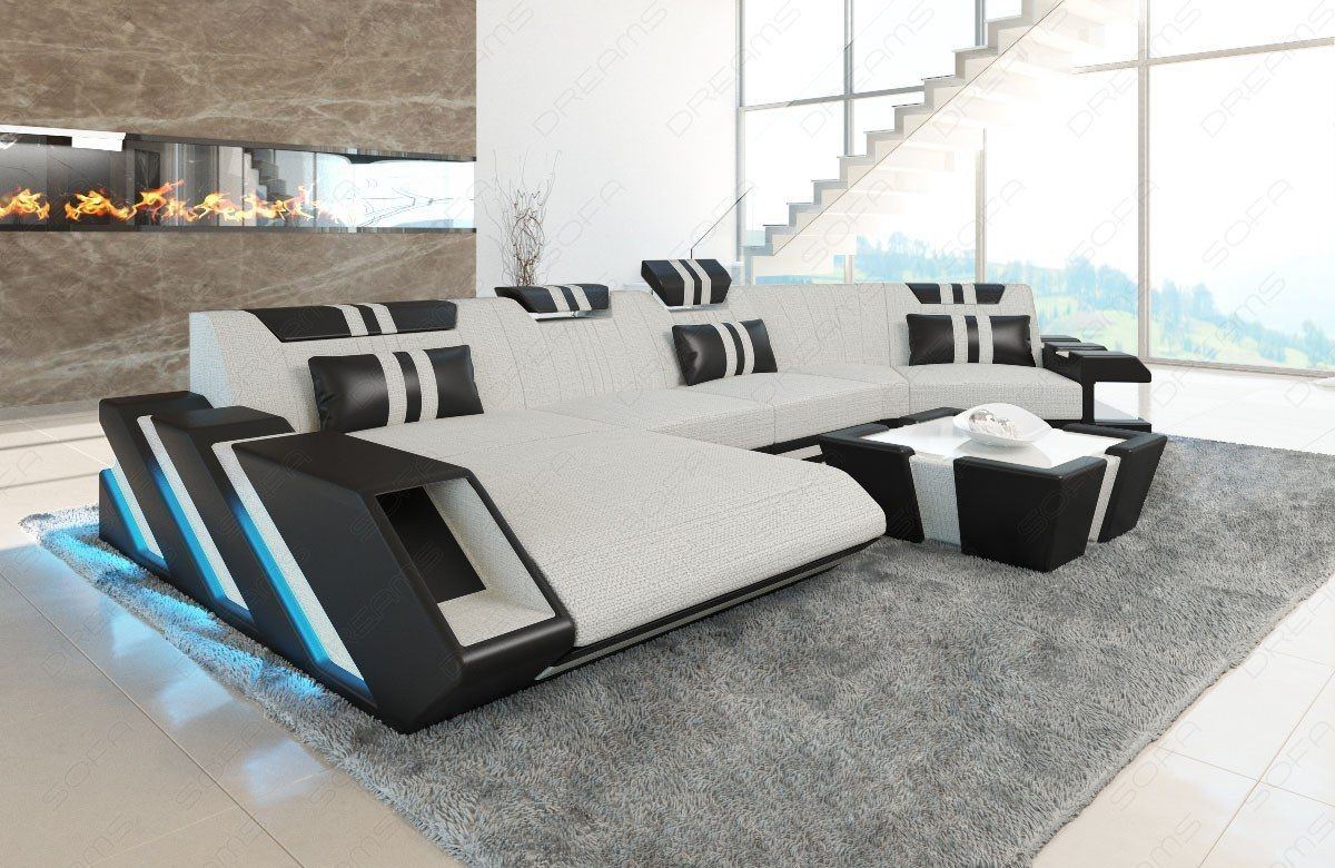 Stoff Wohnlandschaft Apollonia C-Form