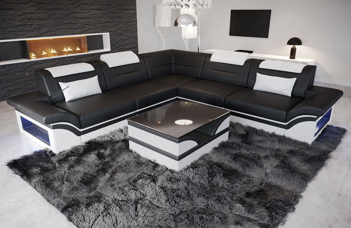 Mini Ecksofa Brianza aus Leder