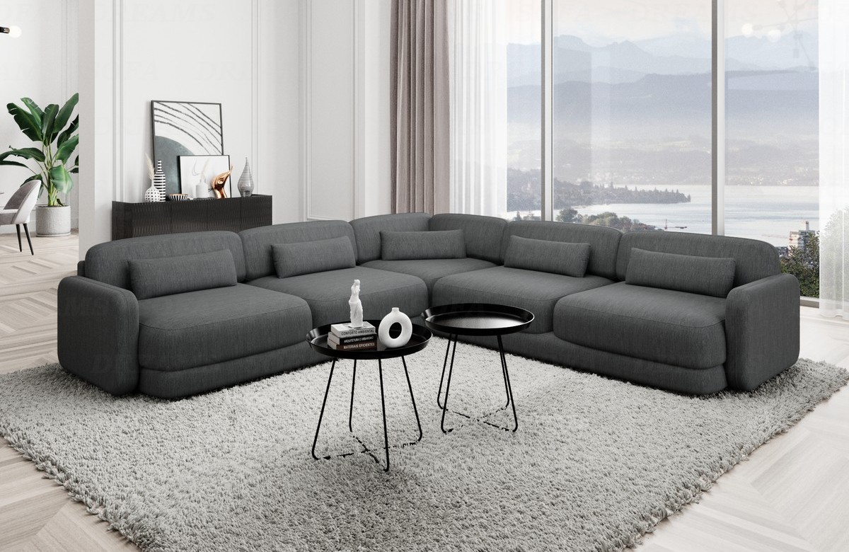 Ecksofa Valencia L-Form Stoff