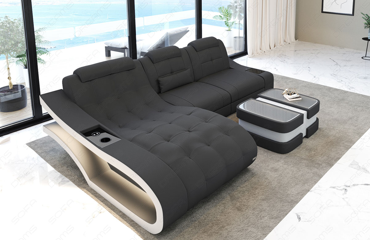 Mini Ecksofa Elegante Stoff – Modern & Komfortabel