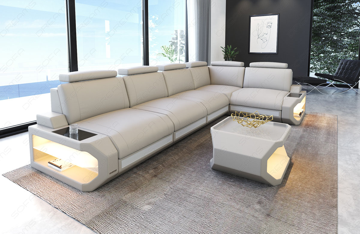 Leder-Ecksofa Siena L Lang – Komfort & Stil