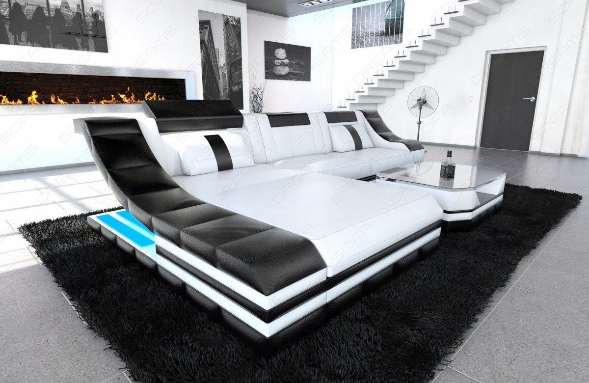 Mini Leder Ecksofa Turino L-Form