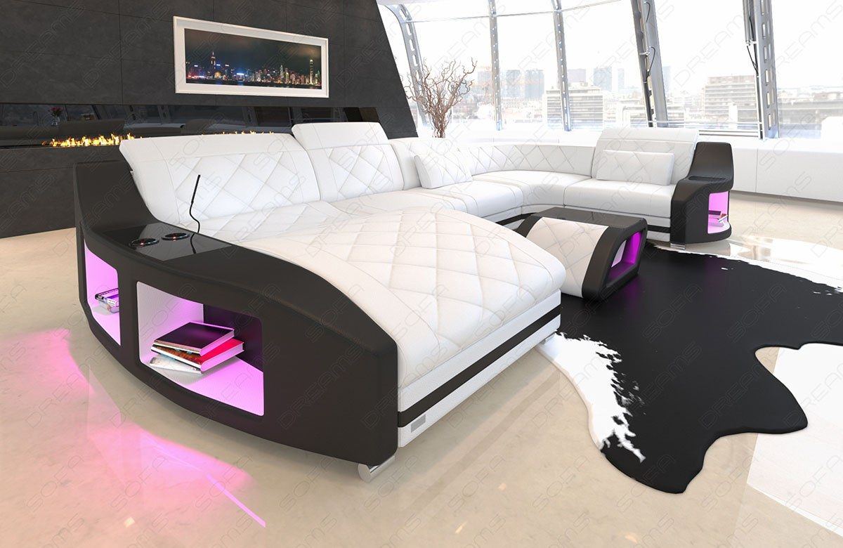 Leder Wohnlandschaft Swing U-Form – Komfort & Stil