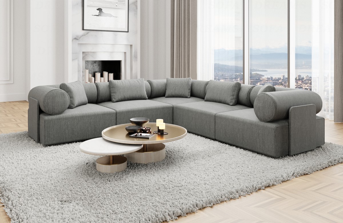 Ecksofa Laguardia L-Form Stoff