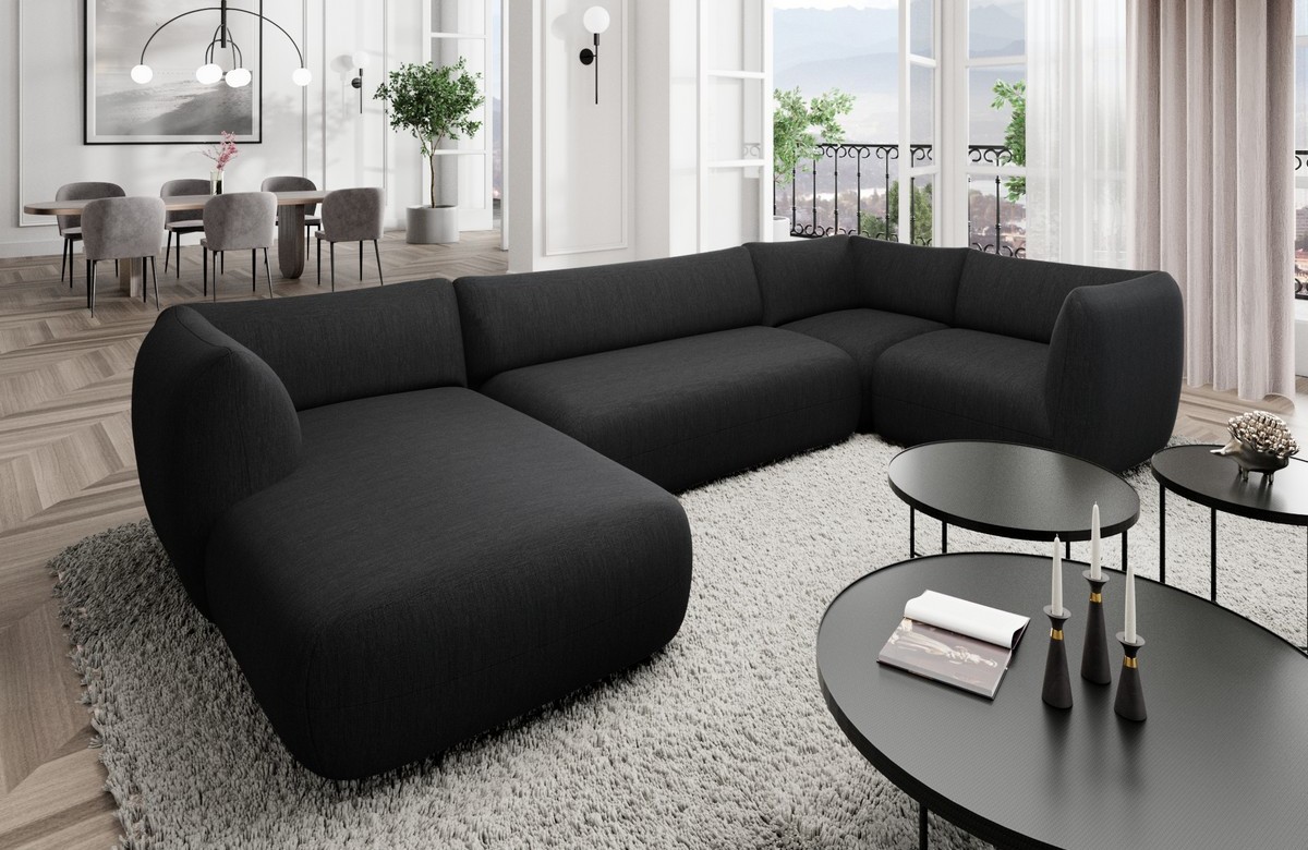 Wohnlandschaft Madrid U-Form Stoff