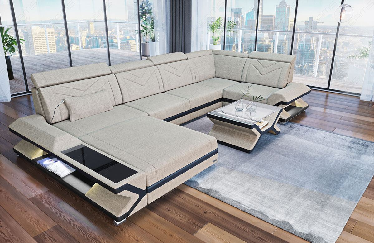 Stoff Wohnlandschaft Napoli – Modern & Gemütlich