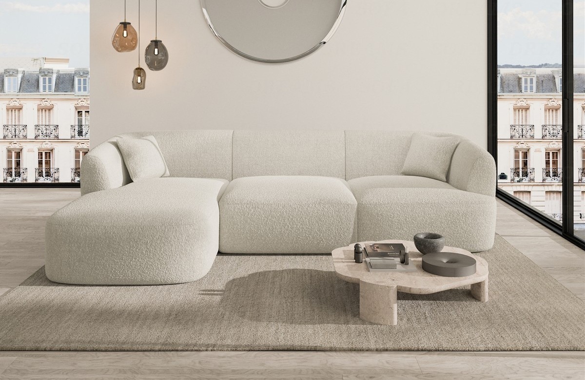 Stoff Ecksofa Tabarca L-Form Kurz