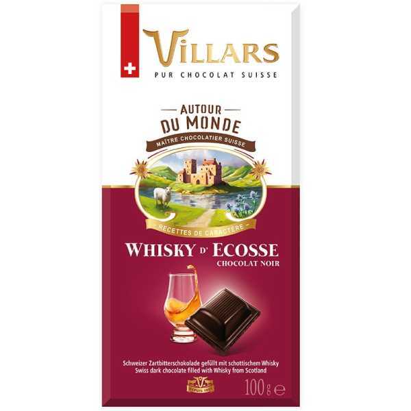 Villars Zartbitter Schokolade gefüllt mit schottischem Whisky