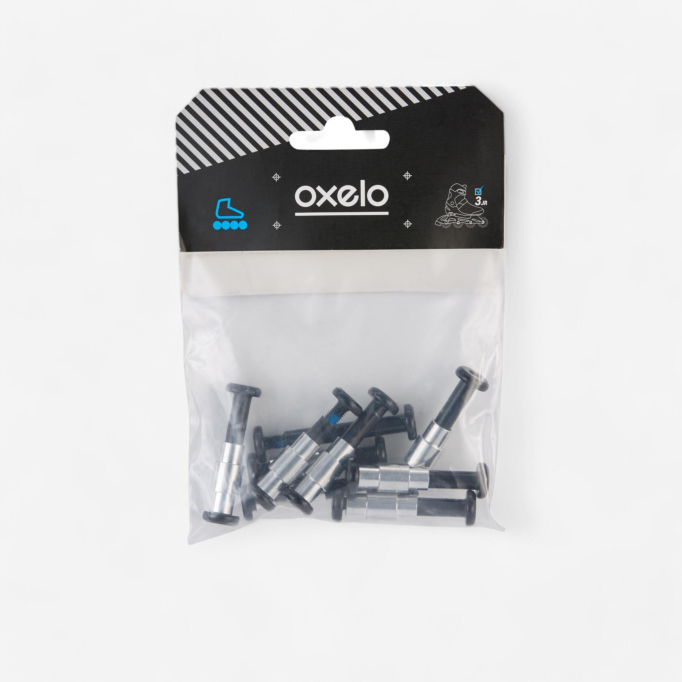 Schraubenset Inline Skates: 8+1 Schrauben/Spacer, Kunststoffschiene 6-mm-Achsen